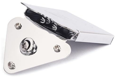 NIYANGLE Cordal Accesorio Resistente para Mandolina para Mandolina y Guitarra Triangular de Metal con Tornillos Mejora el Volumen y Sustain Color Plata