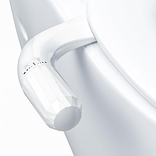 Aomdom Accesorio para bidé, accesorio de bidé para inodoro, ultrafino, minimalista, no eléctrico, doble boquilla, presión de agua ajustable, presión de agua dulce, accesorio para inodoro, ducha de