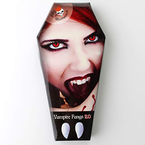 Vampirzähne Eckzähne Blood Sucker, mit Abformmasse Thermoplast, Perfekter Halt! Vamp, Halloween, Vampir, Zombie, Dämon, Hexe, Fangs