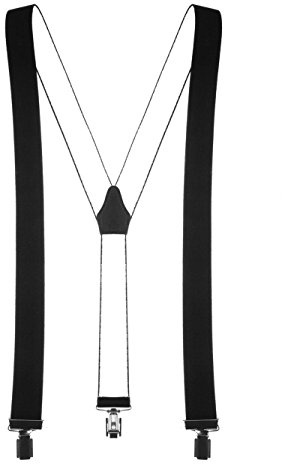 shenky - bretelle a 3 clip - forma ad Y - resistenti e made in Germany - Nero
