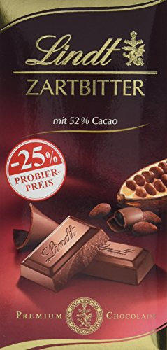 Lindt Schokolade Zartbitter, Promotion| 10 x 100 g Tafel | Feinschmelzende Zartbitter-Schokolade mit einem 52% Kakaoanteil | Schokoladentafel | Schokoladengeschenk