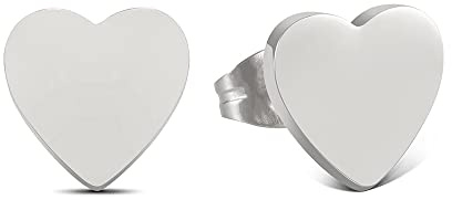 Good.designs hjärtörhängen (hjärtformade örhängen) örhängen med litet hjärta e förgyllda (Silver)