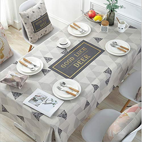 Tovaglia, Triangolo Grigio Tovaglia Decorativa Oro Lettere Abbellita Con Parte Esterna La Tovaglia Set, Pulite Grandi Tovaglie, Usato Per Il Tavolo Da Cucina Tavolo Buffet Decorazione