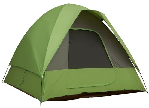 Outsunny Biltält, campingtält, resetält, för 4–5 personer, glasfiberpolyester, grön, 300 x 300 x 230 cm