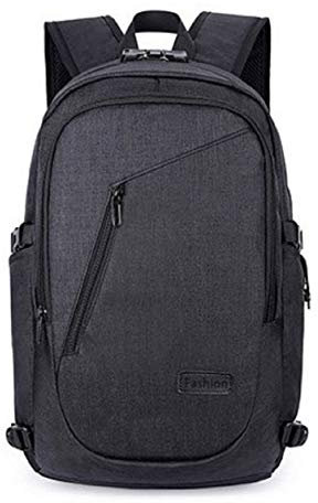 Cicilin Travel Laptop Backpack, School Work Bag Lightweight Laptop Bag with USB Charging Port, Business Backpack, Water Resistant Walking Cycling Climbing Trekking Rucksacks (black)