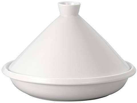 tepro Grillzubehör Tajine L aus Keramik zur Verwendung auf dem Grill, Kochplatte oder Ofen Weiß
