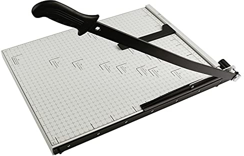 Paper Cutter B3 Stack Paper Trimmer Guillotine Heavy Duty Metal Base, 21 Cutting Length with Guard Rail Safety Blade Lock, 10-Sheet Capacity, Guillotine Paper Slicer Cutter for Office School | Guillotine-style precision cut, Effortless Operation, safety lock guard, solid metal base, clean 10-sheet capacity