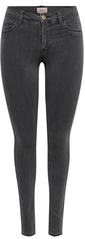 Only Damen Onlrain Reg Skinny Dnm Noos Dark Grey Denim S/30L