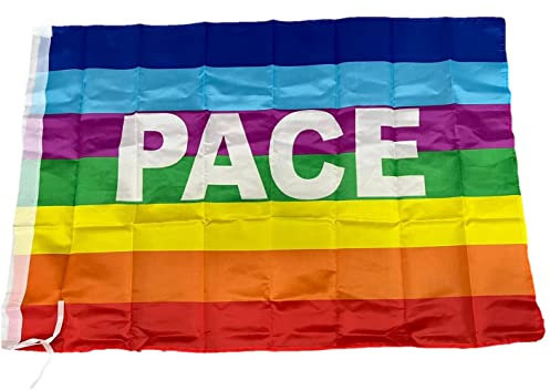 R&F srls Bandiera Pace PACIFISTA manifestazione Tessuto Misura Standard 60 x 90 cm