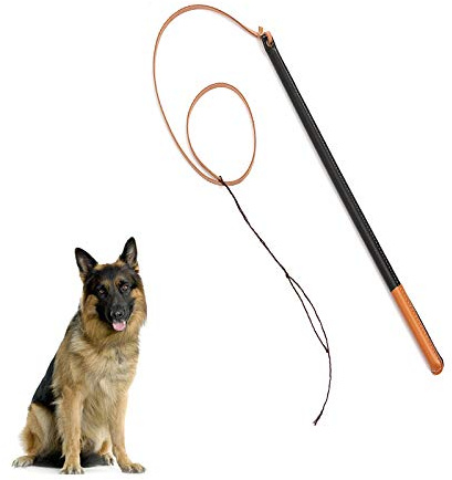 Cyrank Fouet De Dressage pour Chien, Laisse De Dressage pour Chien, Outil De Dressage Professionnel pour Chien, Laisse De Protection Martinet Cuir Équipement D'agilité pour Chien
