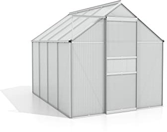 Ezooza Gewächshaus Vitavia Comet 5000 aus eloxiertem Aluminium und Waben-Polycarbonat 4 mm, 195 x 257 H 197 cm Made in Germany