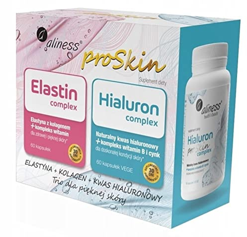 Aliness proSkin Elastin Complex und Hialuron Complex, Multivitamin, Nahrungsergänzungsmittel, 180 kapseln