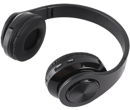 Bluetooth Headset, Over Ear-Hörlurar Brusreducerande Hörlurar med USB-laddningskabel, Hopfällbart Trådlöst Headset för Sportspel