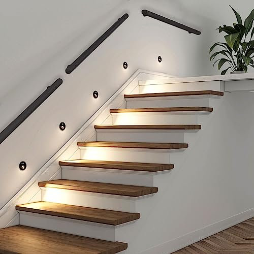 1 Fuß - 20 Fuß Treppenhandlauf, schwarzer industrieller Metallrohr-Treppenhandlauf für Innen- und Außenkorridore, Dachbodendeck, Loft-Stufen, Handlauf, Geländer, Treppengeländer ( Size : 250cm )