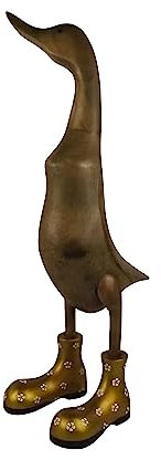 trendforge® - Handgefertigte Deko-Enten aus Teakholz - Vielfältige Modelle - Natürliche und hochwertige Holzfiguren für den Innen- und Außenbereich - einzigartiges Geschenk