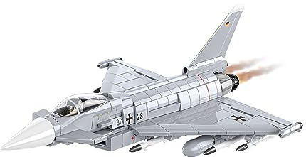 COBI EUROFIGHTER® Typhoon, Deutsche Markierungen, Maßstab 1:48, 644 Teile | Bedruckt (Pad Printed), Cockpit zum Öffnen, Abnehmbares Fahrwerk, Ständer, Hergestellt in der EU, ab 8 Jahren