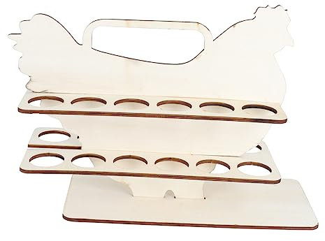 BESTonZON Soporte De Madera para Huevos Organizador De Huevos Cocina Contenedor De Madera