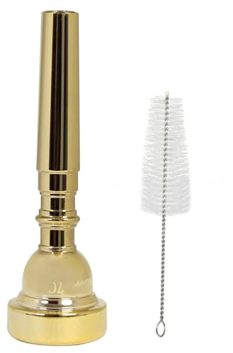 Danchet Gold Plated Metal Trumpet Mouthpiece, 7C Gold - For Beginners and Professionals, Trumpet Accessories.…
