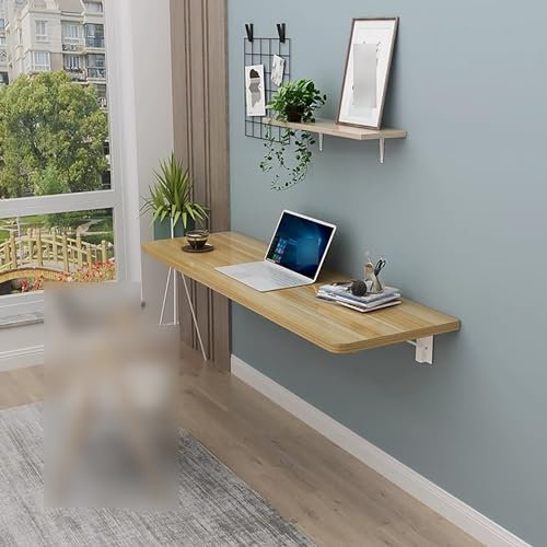 Tavolo pieghevole a muro,scrivania salvaspazio richiudibile,tavolo pieghevole multifunzionale,con un'elevata capacità di carico e sono,per risparmiare spazio. ( Color : Beige , Size : L70*W30cm )