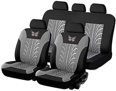 YHQKJ Auto SitzbezüGe Sets Autositzbezüge für CR-V 6th/VI V IV III II I/RM/RE/RD/Hybrid, Schonbezüge Sitzschoner Vordersitze Rücksitze Autositzschoner Atmungsaktiv Stoff Zubehör,B/Gray
