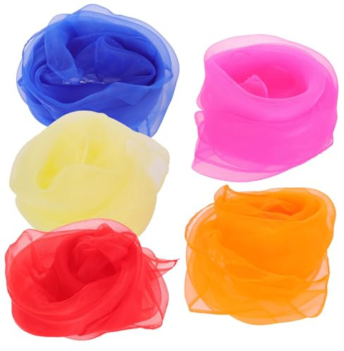 Anneome 10st Sport Magisches Quadrat Zubehör Für Angelstühle Schals Spielen Kleine Quadratische Schals Bewegungsschals Farbvisuelles Spielzeug Jonglierschal Kind Chiffon Seidentuch