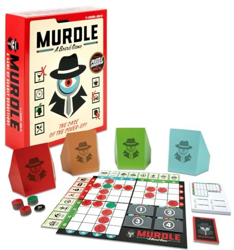 Goliath Games Presents: Murdle - The Board Game | Based on the Popular Puzzle Book | Clues, Codes, Mystery, Murdle | For 1+ Players Ages 14+