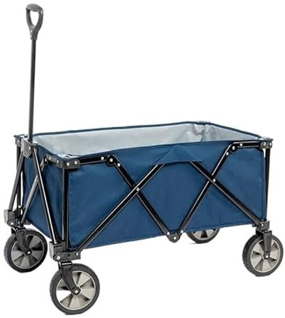 Strandwagen Bollerwagen Zusammenklappbarer Mehrzweckwagen, Robuster Wagen, Gartenwagen, Tragbarer Rollender Einkaufswagen Für Strand- Und Outdoor-Picknicks Bollerwagen Faltbar(B)