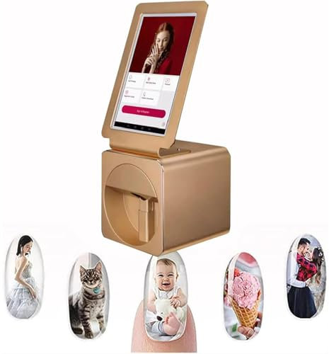 Nageldruckmaschine, Automatischer Smart Art Nageldrucker, KI-Erkennung von Nagelgesicht, schnelles Zeichnen in 10S, Unterstützung WiFi/DIY/USB - 3D Touchscreen Mobile