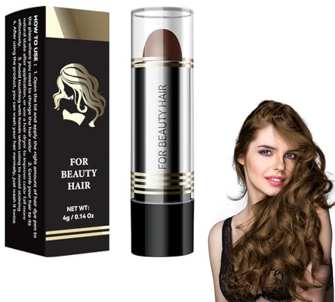 Bâton de teinture temporaire pour cheveux, bâton de maquillage imperméable DIY, Rostblant, Crayon, Café 1