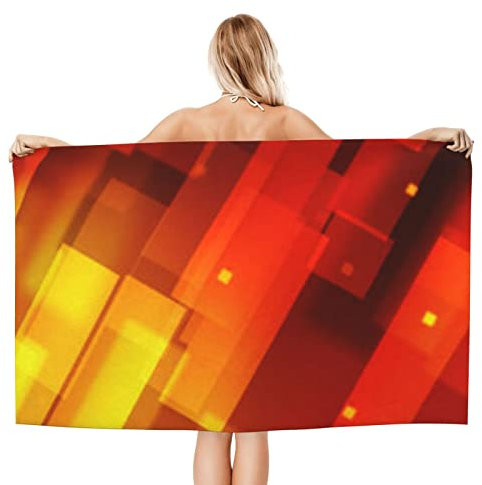 Saunatuch Geometrisch Badetuch One Size Strandtuch Mikrofaser Reisetuch Für Wandern, Reisen, Yoga, 80X130Cm
