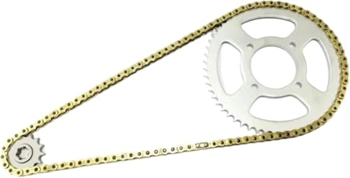 Heavy Duty Chain & Sprockets Set compatible with/replacement for Yamaha MT125 '15-'19 GOLD