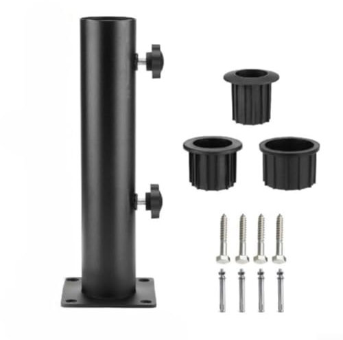 Robuster Sonnenschirmhalter, Gartenschirm Outdoor Ständer mit verstellbarem Drehknopf, Sonnenschirmhalter Zubehör für Villen, Terrassen, Balkone, Wasserparks(A)