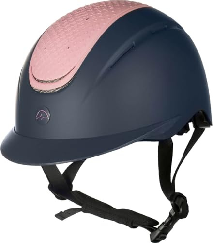 HKM Sydney Casco da equitazione per bambini Blu Scuro/Rosa XS = 49-51 cm
