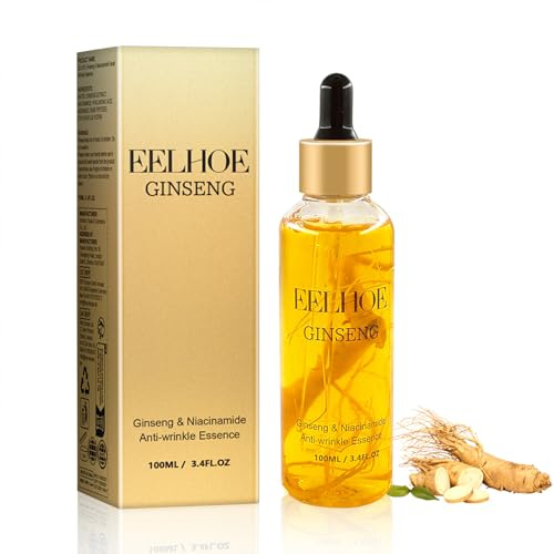 Siero Ginseng 100ml,Siero di Ginseng Peptide Antirughe,Serum Idratante Viso,Ginsengs Olio Viso,Ginsengs Polipeptide Anti-Aging Essence Sieros