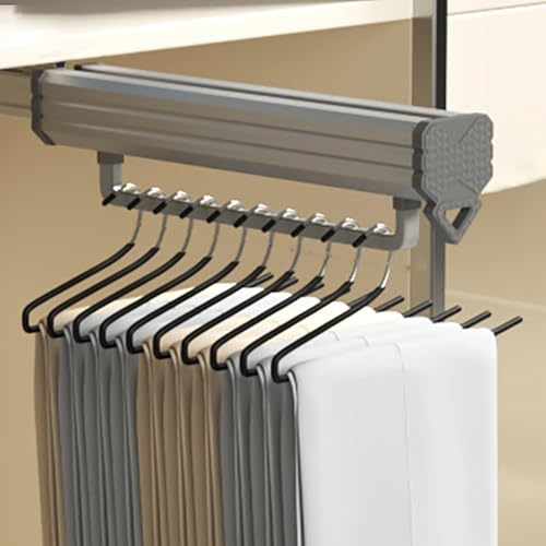 Barra appendiabiti scorrevole per armadio, asta regolabile da 46 cm, per vestiti, asciugamani e accessori, organizer salvaspazio per armadi e armadi
