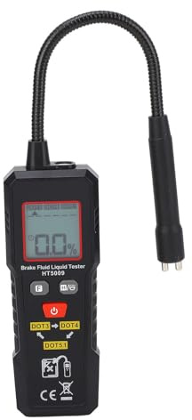 plplaaoo Tester Fluido Freno Professional Detector di Contenuto d'Acqua accurato con Son a Collo di Cigno per dot3 dot4 dot5.1 Veicoli Compatto Design