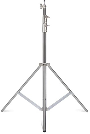 Trípode de Acero Inoxidable de 2,9 m, trípode Grande Plegable de aleación for iluminación, trípode con Patas mágicas for fotografía, Soporte en C, Foco(2.88m Tripod)