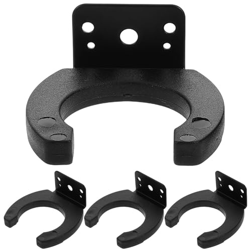 GLEAVI Mikrofonhalterung Einfache Installation Wandhalterung 4 Stück aus Kunststoff und Metall Vielseitiger Mikrofonaufhänger in Schwarz für Zuhause und Ktv