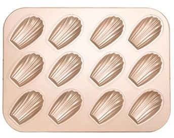 Zkydhbd Moule à madeleine en acier au carbone avec revêtement anti-adhésif pour pâtisserie professionnel à la maison - Moule de cuisson en acier au carbone - 6/12 cavités