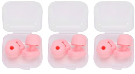 Yinhing Bullerreducerande öronproppar Av Silikon för Att Sova Studera Arbeta 3 Storlekar med Ergonomisk Design 360 Graders Täckning Lättvikt Återanvändbar Tvättbar Rosa