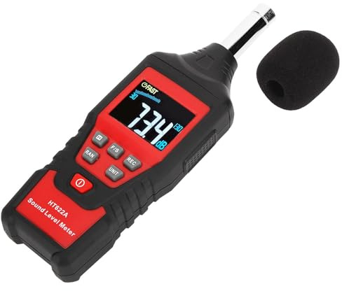 TOPINCN Fonometro Display LCD Professionale Monitor Decibel di Rumore per Uso Domestico Industriale