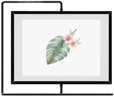 Fotohållare roterande pappershållare för meny, 152 x 203 mm, 8 tum, display, hylla, metallfotoram för tårtdekoration (svart horisontell)
