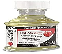 Daler-Rowney Georgian Oil Medium, Glass Jar, 2.54oz - 75 ml, Purified Linseed Oil