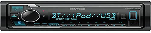Kenwood Radio con Bluetooth para Coche con Entrada USB y Aux, Compatible con Spotify App Link - Autorradio 1 DIN Extraíble con Equipo de Musica Sintonizador FM/Am, Micrófono y Ecualizador KMM-BT309