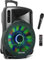 FENTON FT15LED Cassa Attiva 15” 800W BT/USB/SD/AUX-In LED Microfono Trolley