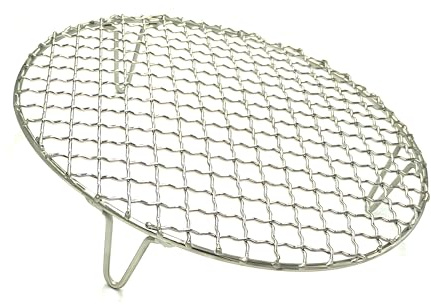 Turbokey Round Barbecue Wire Rack with 2 Inch Height Legs Diameter 9.5 Inch Multi-Purpose Grill Cooling Rack for Airfryer Instant Pot/Pressure Cooker Heavy Duty Stainless Steel (240 mm/9.5 inches)