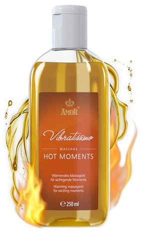 Vibratissimo Hot Moments 250 ml Massageöl - Aufheizendes Massageerlebnis - Stimulierende Massageöle, Entspannung für Paare & Gleitöl