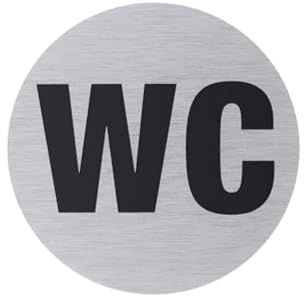 Metafranc 507000 - Cartel adhesivo de aluminio con aspecto moderno de acero inoxidable (parte trasera, letrero informativo, etiqueta comercial), 507230