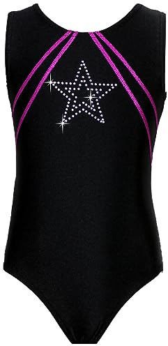 Turnanzug Gymnastikanzug GymStar Lycra & Strasssteine Samt Kurzarm Turnbody