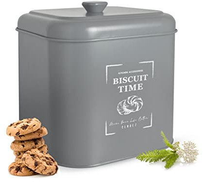 Sendez Große Aufbewahrungsdose aus Metall mit Deckel Keksdose Vorratsdose Vorratsbehälter